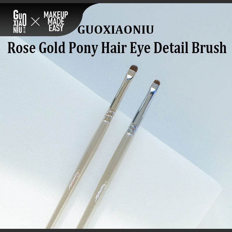 GUOXIAONIU แปรงอายไลน์เนอร์หนังม้า ขนาดเล็ก ใยละเอียด อุปกรณ์แต่งตาเชิงรายละเอียด ใช้สำหรับเบลนด์อายแชโดว์ แต่งริมตาล่าง และสเมจคอนเนอร์ตา