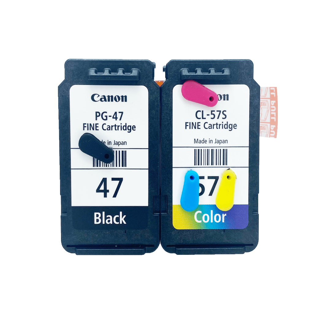 PG 47 CL 57 รีฟิล (CL-57 CL57S) PG47 CL57S ตลับหมึกสําหรับ Canon E3370 E3470 E400 E410 E417 E460 E47