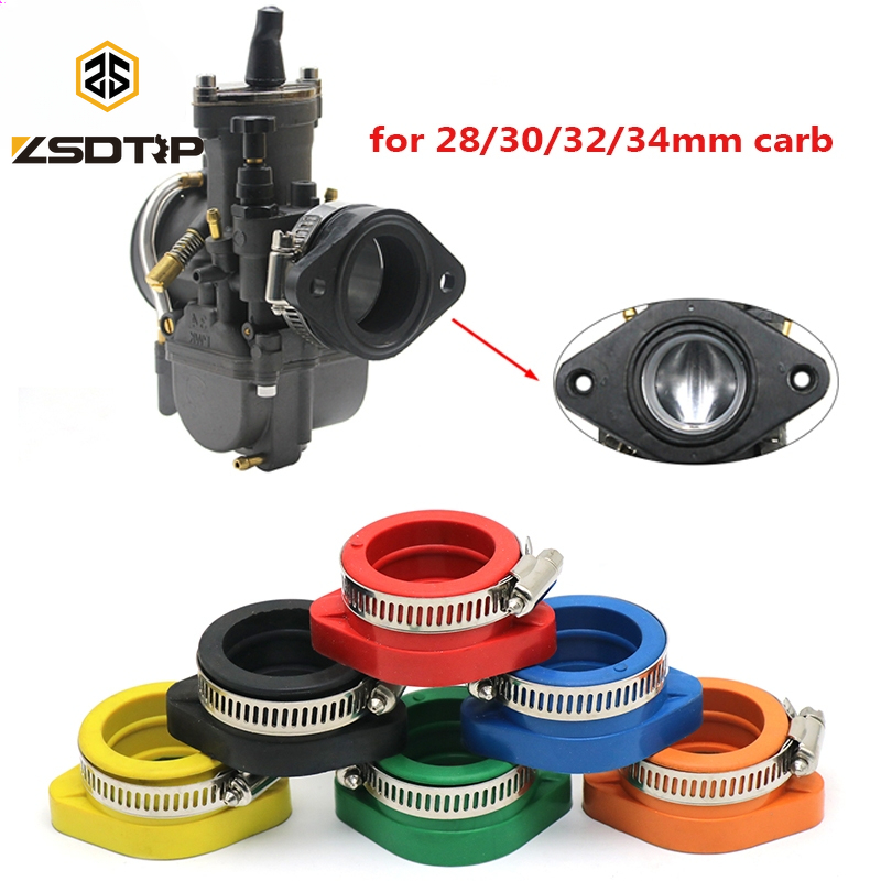 Motorcycle Carburetor Adapter Inlet Intake Pipe Rubber Mat for PWK 28/30/32/34mm Carburetor Modification Interface Rubber Hose