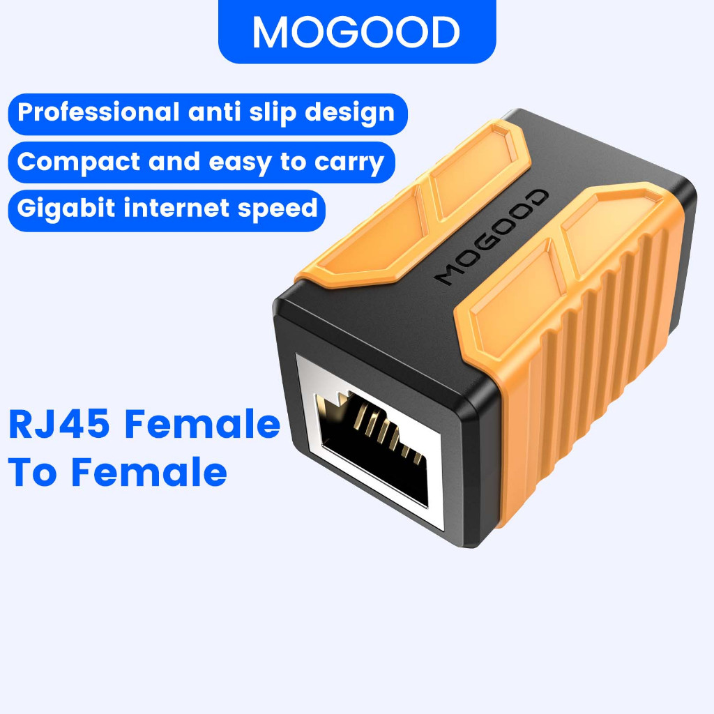 MOGOOD RJ45 อะแดปเตอร์ RJ45 คู่ RJ45 Converter ความเร็ว Gigabit, 100 ม. Reach