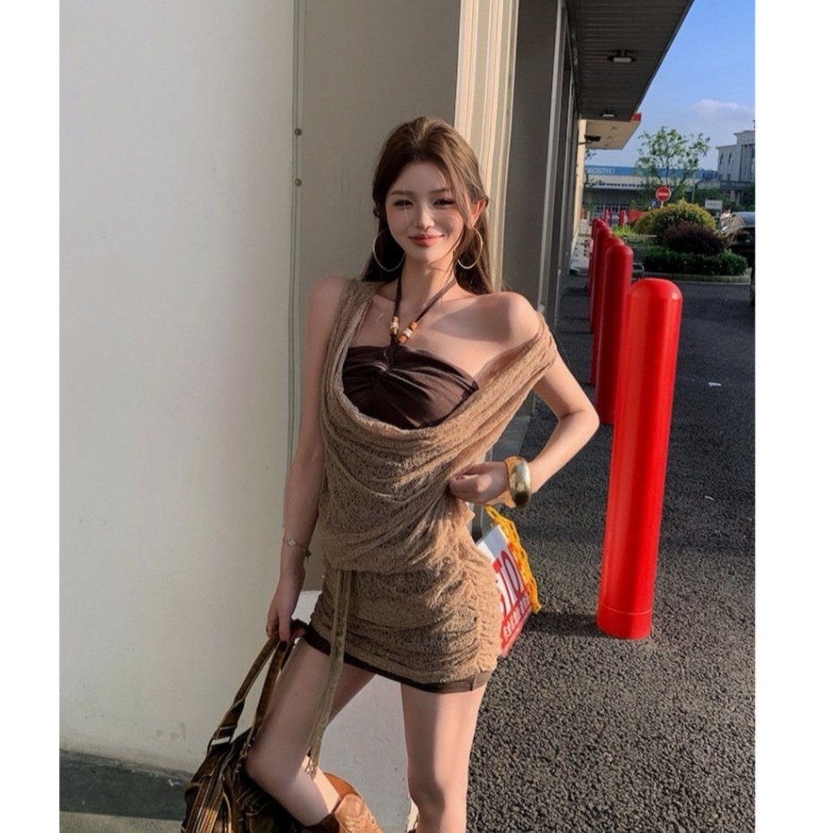 เสื้อคอปอกับชั้นเชือกแขวนคอน่ารัก สไตล์เผ็ดหวาน ดีไซน์ย้อนยุคสำหรับลูกไม้แกว่ง ราคา ถูกที่สุด ดีลบีเคเค แกลเลอรีภาพที่ 5