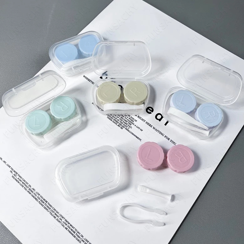 EYESHARE Candy Color Cartoon Contact Lens Case Container Travel Kit Set Storage Holder