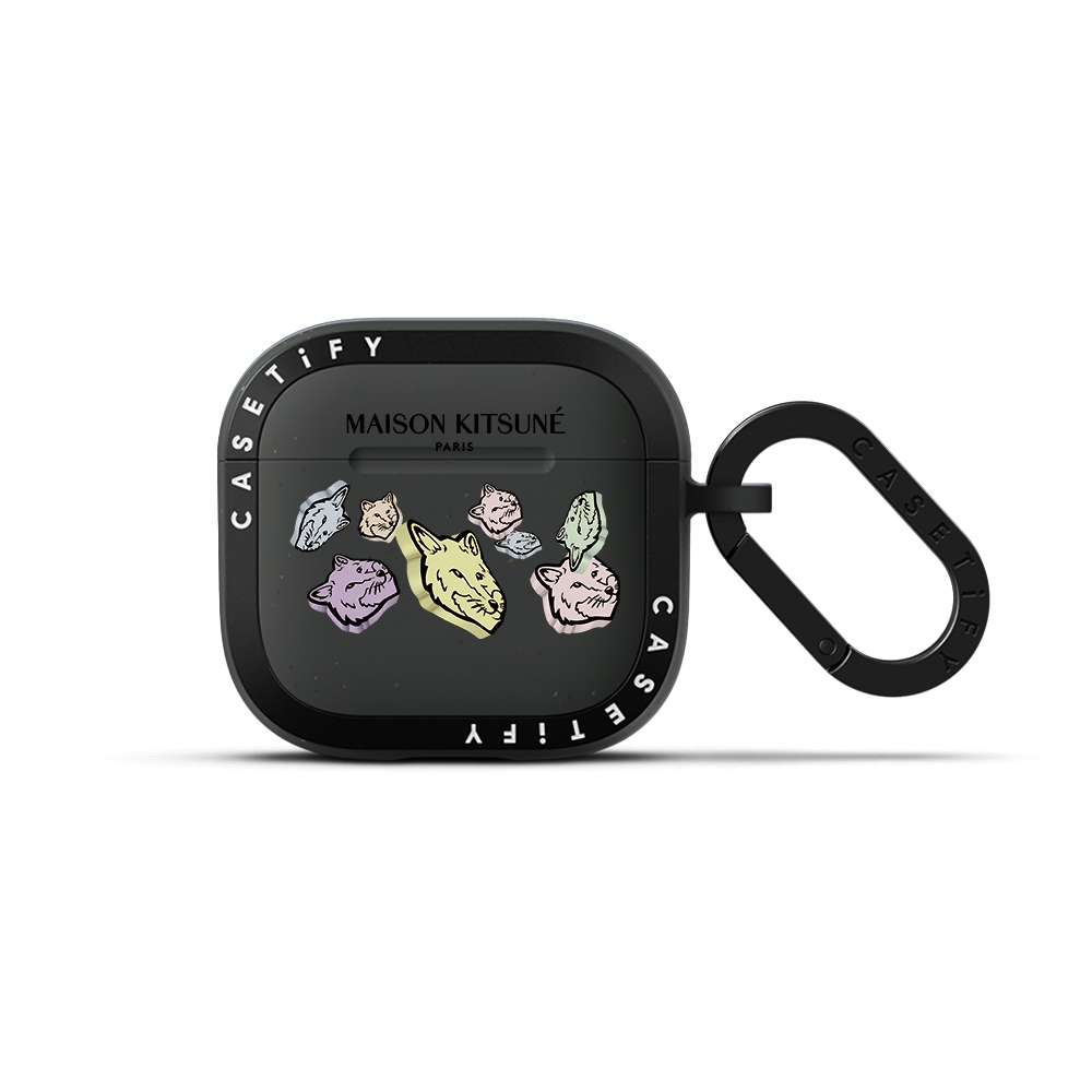 Maison kitsune Fox หูฟังป้องกันกรณี Frosted หูฟังป้องกันกรณีหูฟังหูฟังกันกระแทกหูฟังบลูทูธป้องกันกรณ