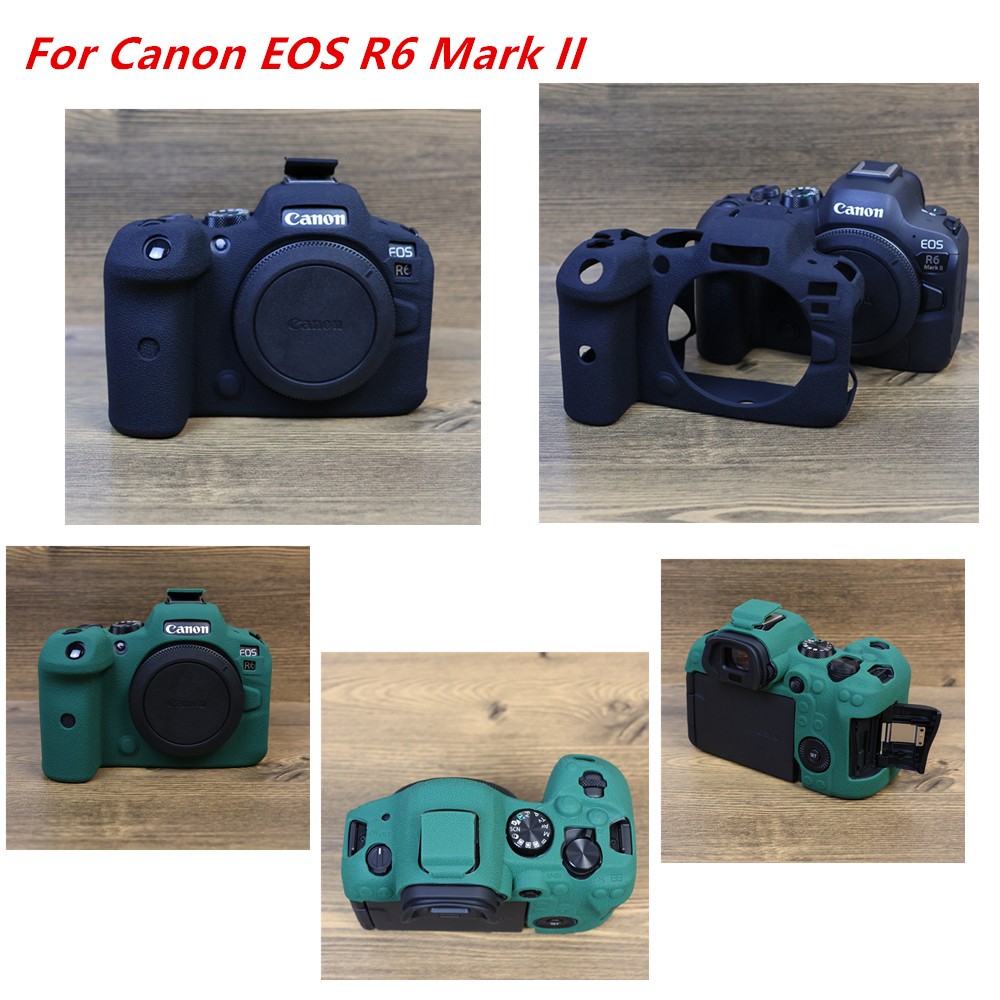 สําหรับ Canon EOS R6 Mark II R5 R6 R7 R8 ซิลิโคนเกราะผิวกระเป๋ากล้องป้องกัน Body Cover Anti-skid Texture Design Protector ราคา ถูกที่สุด ดีลบีเคเค แกลเลอรีภาพที่ 9