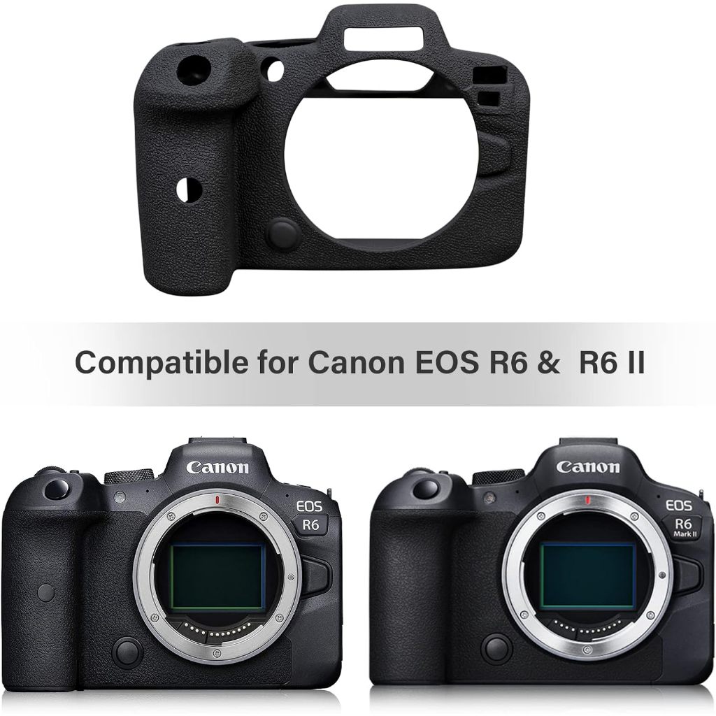 สําหรับ Canon EOS R6 Mark II R5 R6 R7 R8 ซิลิโคนเกราะผิวกระเป๋ากล้องป้องกัน Body Cover Anti-skid Texture Design Protector ราคา ถูกที่สุด ดีลบีเคเค แกลเลอรีภาพที่ 8