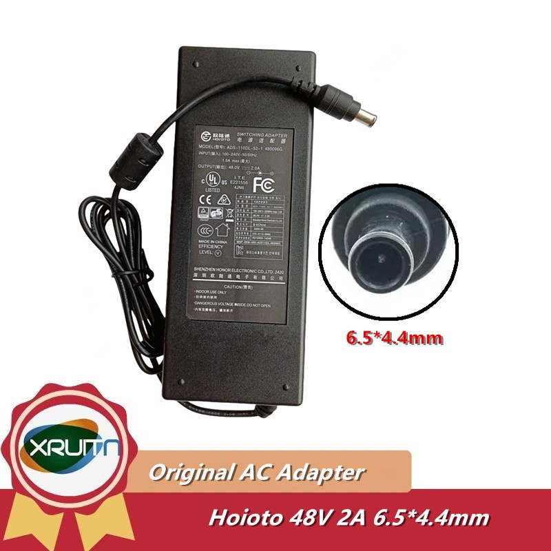 ของแท้ HOIOTO 48V 2A ADS-110DL-52-1 480096G AC DC Power Adapter สําหรับ AMCREST NV4108E Dahua Hikvision POE Monitor Adaptor Charger
