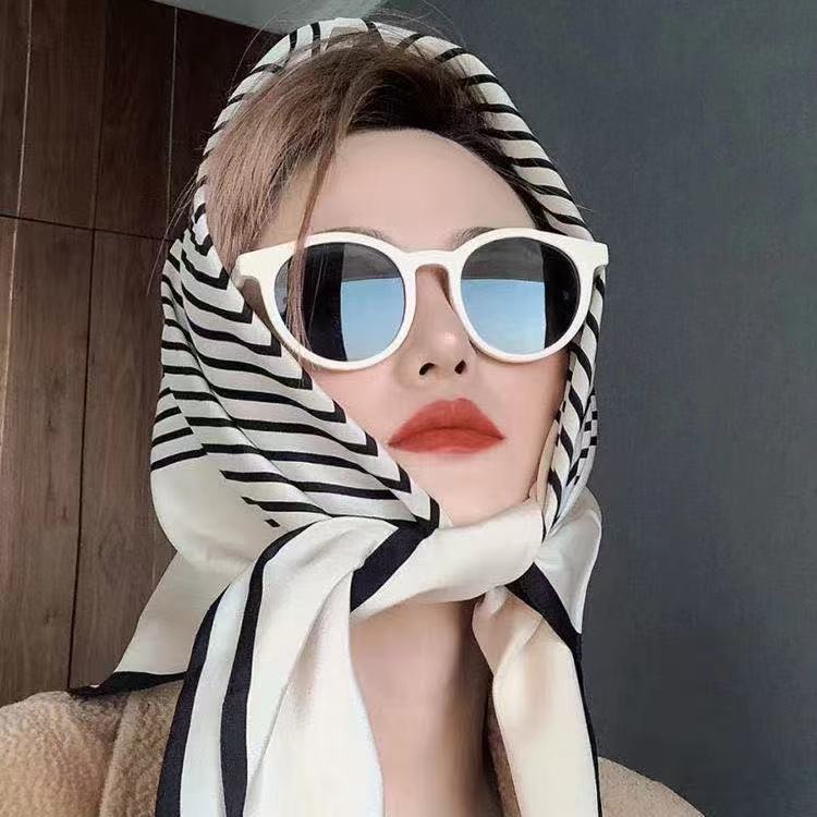 27.5 INCH Elegant Neckerchief ฤดูร้อนน้ําหนักเบา Paisley พิมพ์ผ้าพันคอผมผ้าพันคอ Headscarf