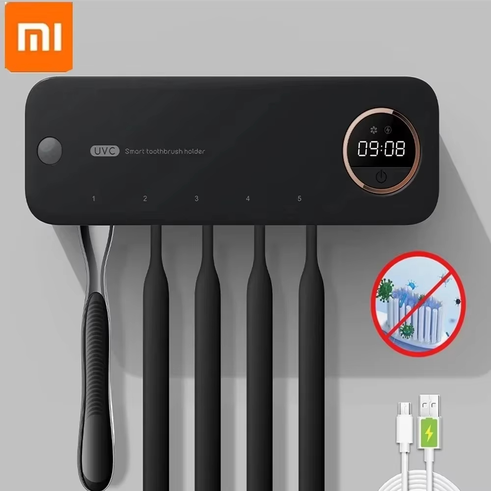 ใหม่ Xiaomi UV แปรงสีฟันมีดโกนฆ่าเชื้อ LEDDisplayRechargeable แปรงฟันผู้ถือ Wall-Mount สําหรับห้องน้ําเครื่องประดับ