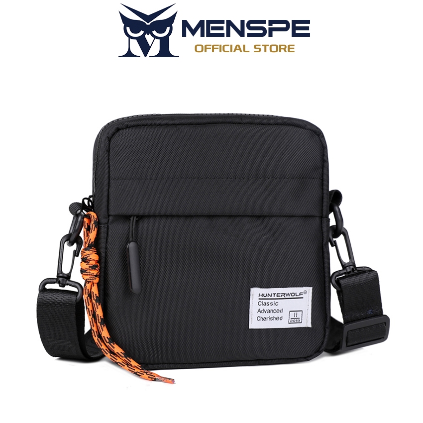 MENSPE กระเป๋าสะพายขนาดเล็กผู้ชายความจุขนาดใหญ่กระเป๋าโทรศัพท์แฟชั่นกระเป๋าสตรีทสําหรับนักศึกษาวิทยาลัย