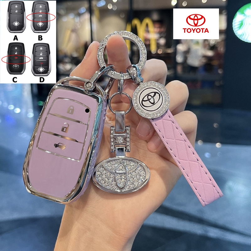 TOYOTA Fortuner Hilux Revo Innova GR sport Harrier bZ4X Camry พวงกุญแจรีโมทคอนโทรล Land Cruiser Prado Hilux Rogue Yaris Cross Wish Rcoo Crown keyless ควบคุมฝาครอบกุญแจ ราคา ถูกที่สุด ดีลบีเคเค แกลเลอรีภาพที่ 9