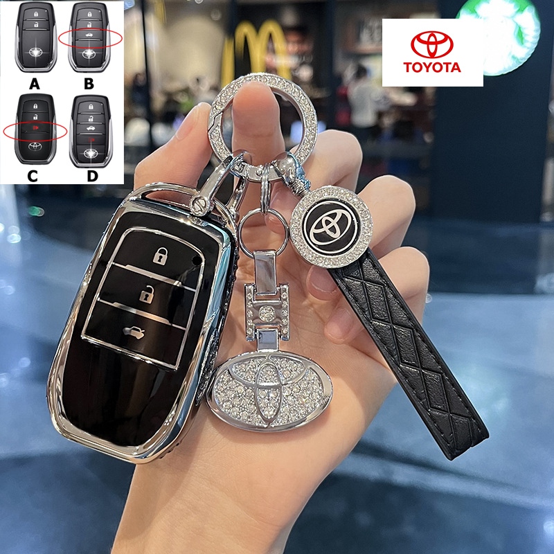 TOYOTA Fortuner Hilux Revo Innova GR sport Harrier bZ4X Camry พวงกุญแจรีโมทคอนโทรล Land Cruiser Prado Hilux Rogue Yaris Cross Wish Rcoo Crown keyless ควบคุมฝาครอบกุญแจ ราคา ถูกที่สุด ดีลบีเคเค แกลเลอรีภาพที่ 6