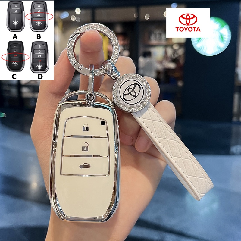 TOYOTA Fortuner Hilux Revo Innova GR sport Harrier bZ4X Camry พวงกุญแจรีโมทคอนโทรล Land Cruiser Prado Hilux Rogue Yaris Cross Wish Rcoo Crown keyless ควบคุมฝาครอบกุญแจ ราคา ถูกที่สุด ดีลบีเคเค แกลเลอรีภาพที่ 3