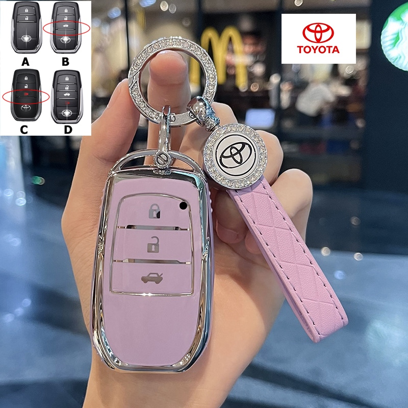 TOYOTA Fortuner Hilux Revo Innova GR sport Harrier bZ4X Camry พวงกุญแจรีโมทคอนโทรล Land Cruiser Prado Hilux Rogue Yaris Cross Wish Rcoo Crown keyless ควบคุมฝาครอบกุญแจ ราคา ถูกที่สุด ดีลบีเคเค แกลเลอรีภาพที่ 8