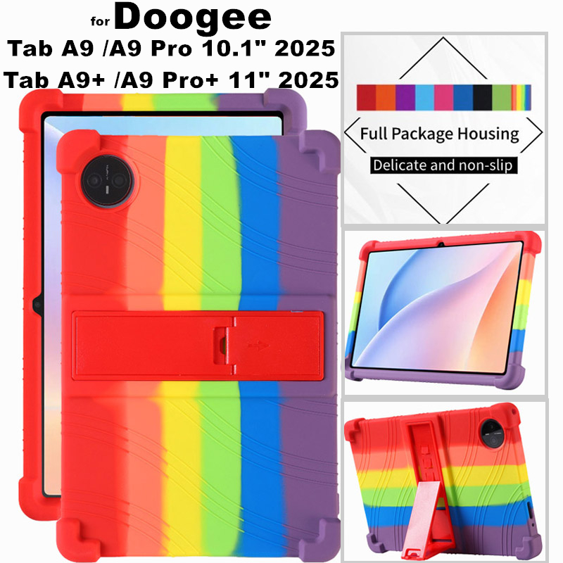for Doogee Tab A9 / A9 Pro 10.1" 2025 Case Shockproof Silicone Protective Case Stand Cover for Dooge