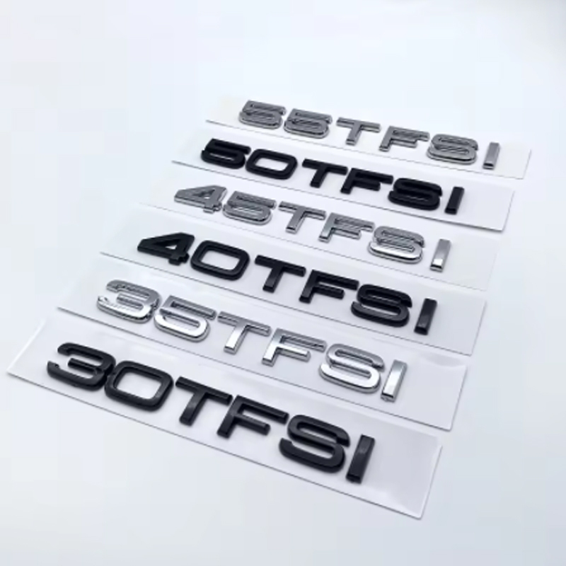 3D สติกเกอร์ 30 35 40 45 50 TFSI โลโก้รถหางสัญลักษณ์ Badge Trunk Decal สําหรับ Audi A3 A4 A5 A6 A7 A