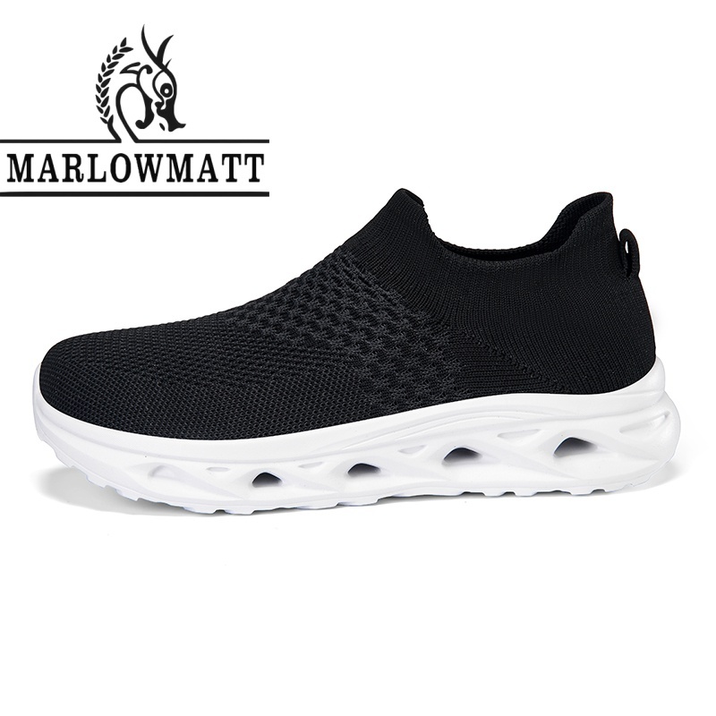 รองเท้าผู้ชาย Marlowmatt น้ําหนักเบาระบายอากาศได้สไตล์ยอดนิยมกันกระแทกแต่เพียงผู