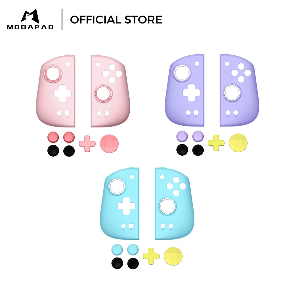 MOBAPAD M6S/M6 HD Gemini 2 แผงคอนโทรลเลอร์สําหรับ Switch OLED – Joy-Con Replacement Shell (สีชมพู/Cy