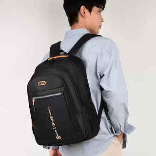 พร้อมส่ง กระเป๋าเป้สะพายหลัง สีดำ ผ้าออกฟอร์ด Backpack กันน้ำ สําหรับผู้ชาย