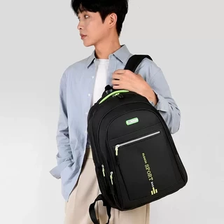 พร้อมส่ง กระเป๋าเป้สะพายหลัง สีดำ ผ้าออกฟอร์ด Backpack กันน้ำ สําหรับผู้ชาย