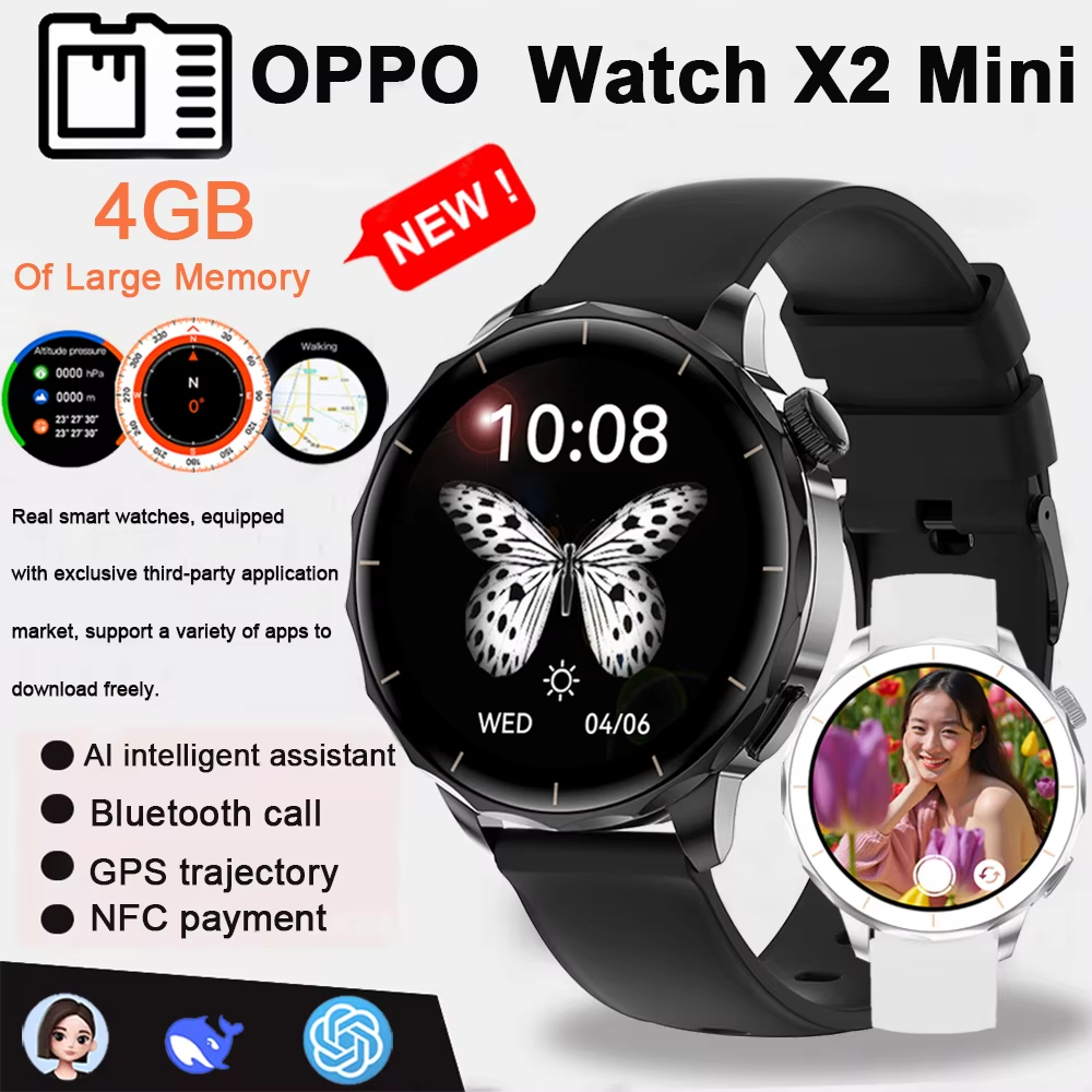 สําหรับ OPPO นาฬิกา X2 Mini Smartwatch HD AMOLED 4GB การ์ดหน่วยความจําบลูทูธเครือข่าย Sharing APP St