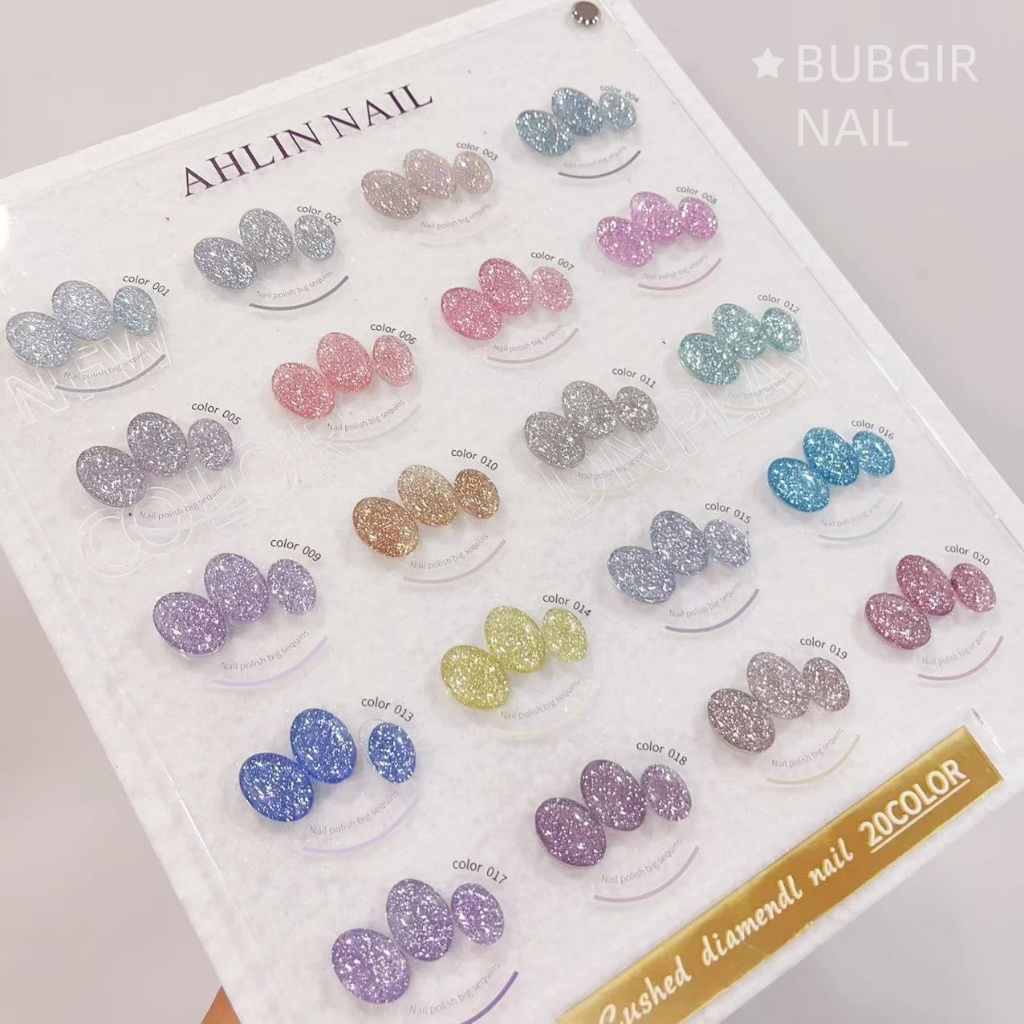 พร้อมส่ง AHLIN  20 สี  สีเจลแฟลช ยาทาเล็บเจล สีเจลทาเล็บ สีเจลแฟลช ชุดสี 20สี + ฟรีชาร์ทสี สีเจลแฟลช