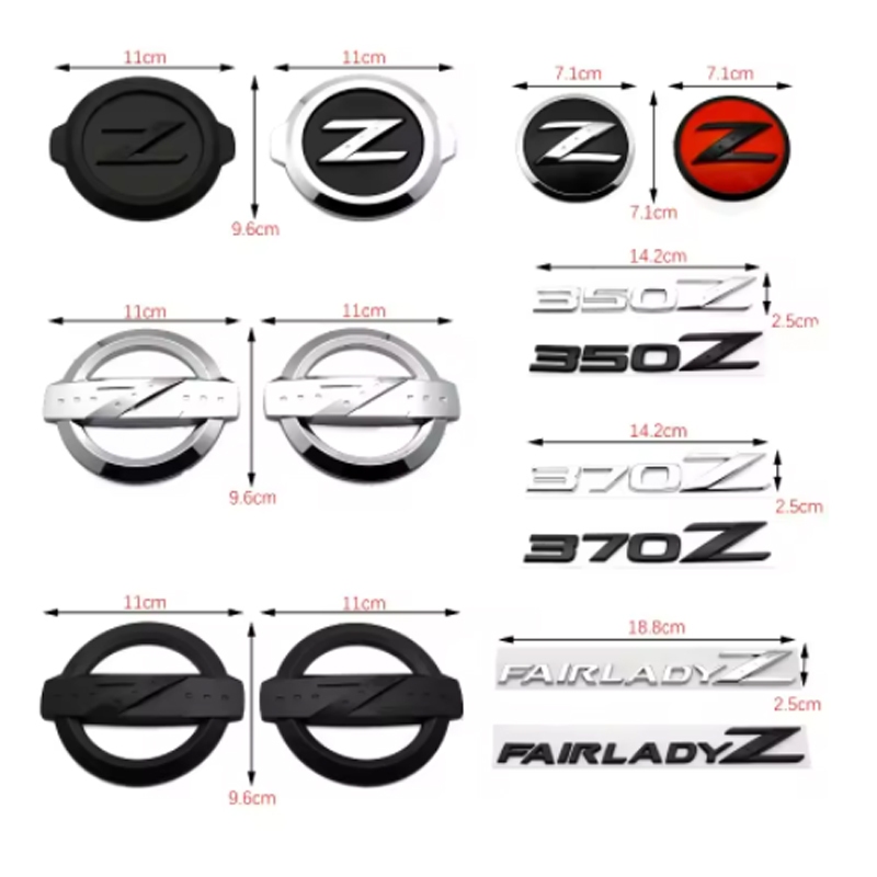 รถด้านข้างสัญลักษณ์สติกเกอร์อัตโนมัติด้านหลังป้าย Decals สําหรับ Nissan Z โลโก้ 350Z 370Z Fairlady Z3 Z34 - รูปที่ 2