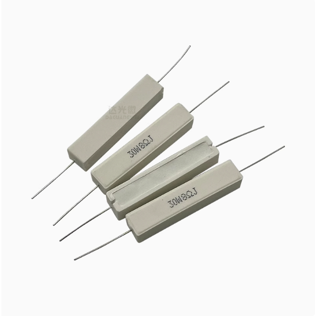 เสียง 2PCS ตัวต้านทานซีเมนต์แนวนอน 30W 1ΩJ 1RJ 1.5R 2R 3R 3.3R 4R 4.7R 5R 6R 8R 10R 12R 15R 20R 22R 