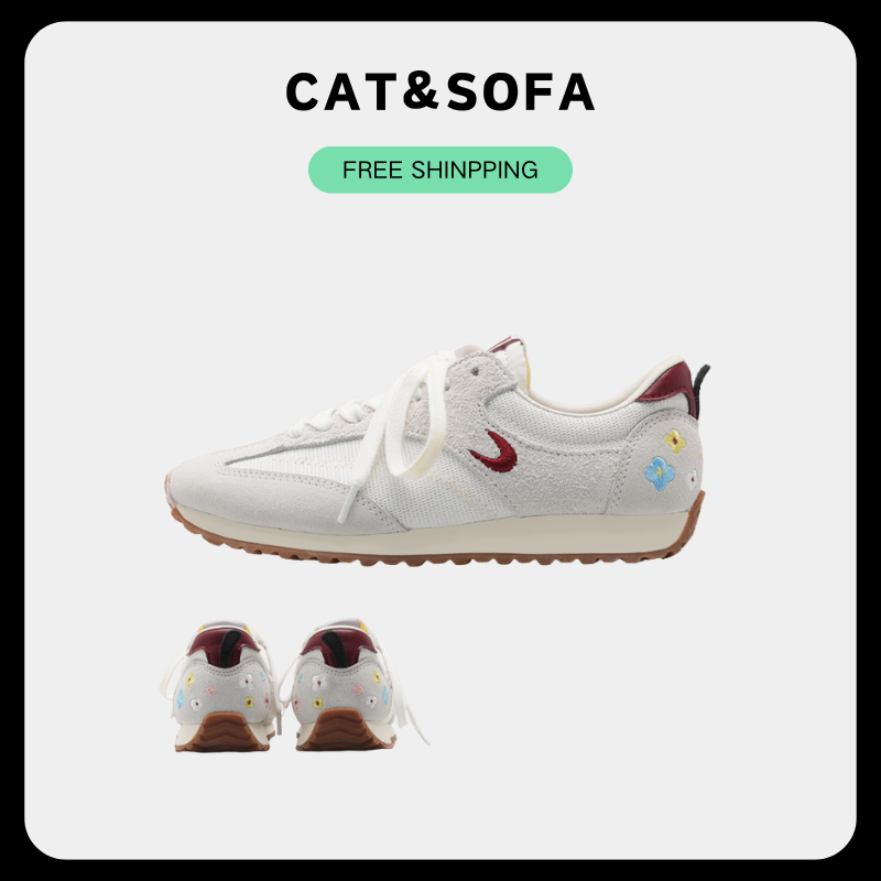 CAT&SOFA [พร้อมส่ง] Cat and Sofa Cortez รองเท้ากีฬา Sneakers White and Red Jogging Breathable Outdoo
