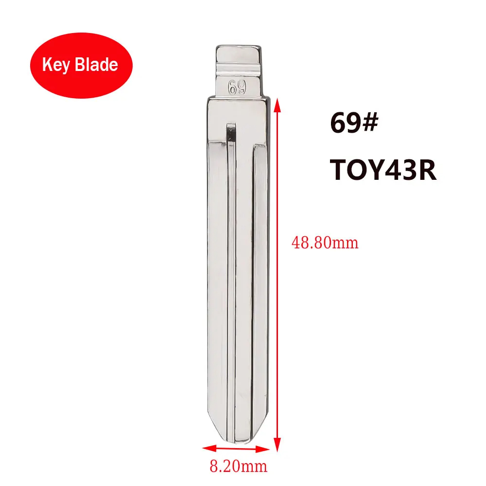69 # TOY43R KD Uncut Blank Flip Remote Key Blade สําหรับ ISUZU สําหรับ Keydiy KD Xhorse VVDI JMD กุญแจรถว่างเปล่า