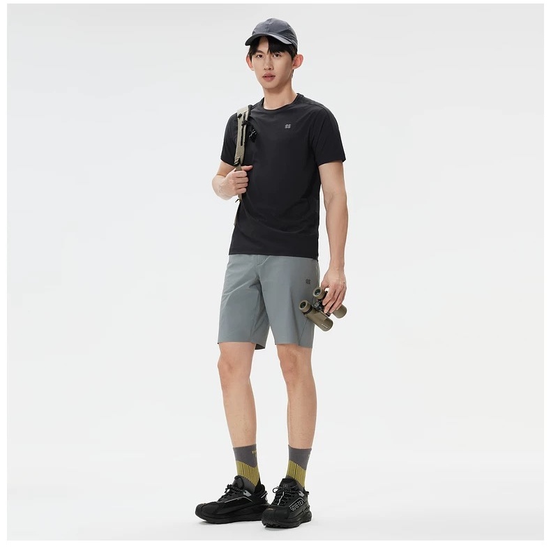 KOLON KOLON เสื้อยืดแขนสั้นผ้ายืดอเนกประสงค์สําหรับผู้ชาย