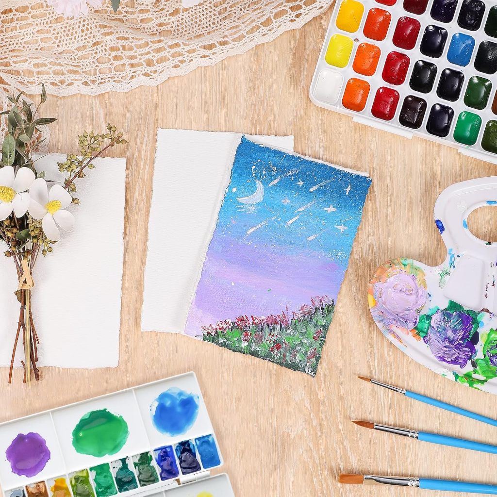 25แผ่นกระดาษสีน้ํา,300 แกรมม ดาดฟ้าขอบกระดาษหยาบ/พื้นผิวกระดาษทําด้วยมือกระดาษผ้าฝ้ายสําหรับสีน้ํา,เชิญงานแต่งงาน,การ์ด,งานฝีมื ราคา ถูกที่สุด ดีลบีเคเค แกลเลอรีภาพที่ 7