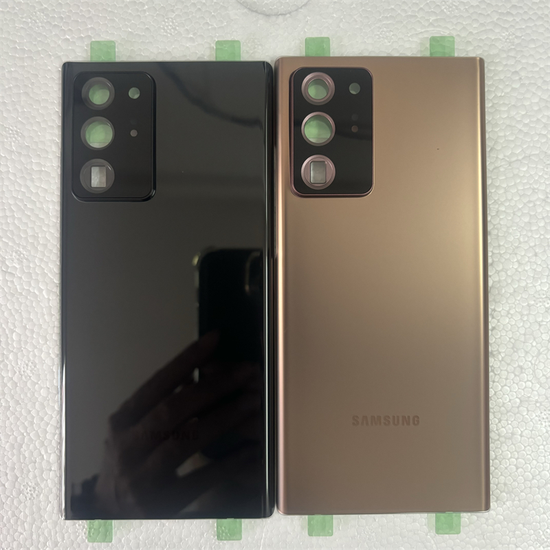 ใหม่สําหรับ Samsung Galaxy Note 20 Ultra Note20Ultra 5G N985 แบตเตอรี่ปกหลังแผงด้านหลังประตูกรณีเลนส์กล้องเปลี่ยน