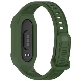 สายรัดซิลิโคนพร้อมอุปกรณ์เสริมสร้อยข้อมือเคสสําหรับ Xiaomi Smart Band 10 9 8 7 / Mi Band 6 5