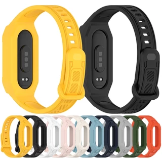 สายรัดซิลิโคนพร้อมอุปกรณ์เสริมสร้อยข้อมือเคสสําหรับ Xiaomi Smart Band 10 9 8 7 / Mi Band 6 5