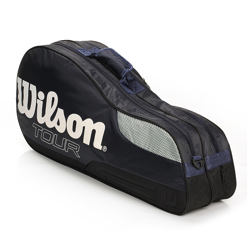 ของแท้ Wilson ไม้เทนนิสกระเป๋าขนาดใหญ่ความจุกลางแจ้งกันน้ําเทนนิส Racquet กระเป๋ากอล์ฟผู้ชายผู้หญิงเทนนิสกีฬากระเป๋า