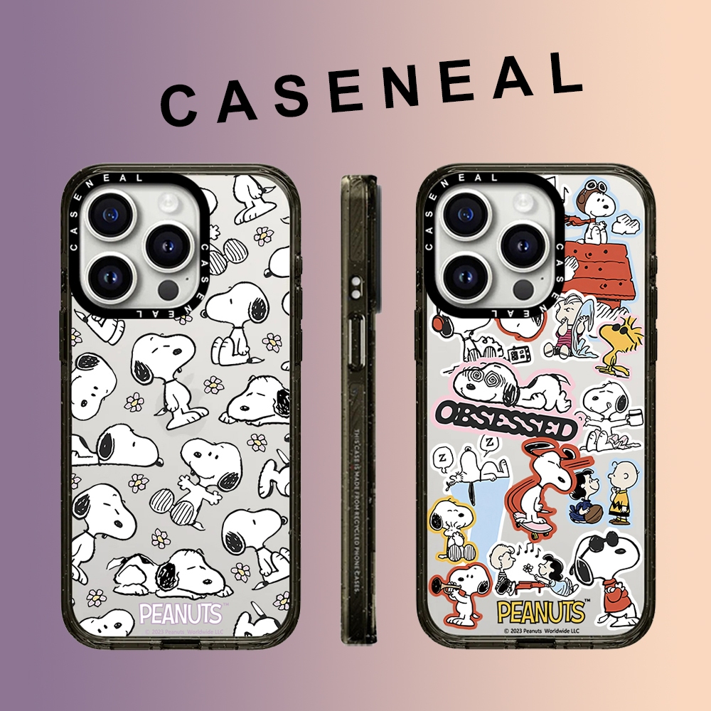 CASENEAL การ์ตูน Graffiti สุนัขน่ารักรักอะคริลิคโปร่งใสเคสโทรศัพท์สําหรับ iPhone 16 Pro Max 15 Plus 14 ProMax 13 12Pro 12 โทรศัพท์กันกระแทกขอบนุ่มฮาร์ดป้องกันกรณี