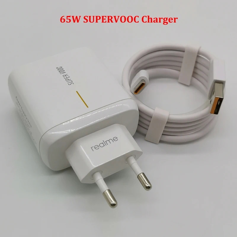 65W Travel plug Super Realme GT2 Pro GT Neo2 Charger Fast Charge Power Adapter EU สําหรับ Realme 2T 