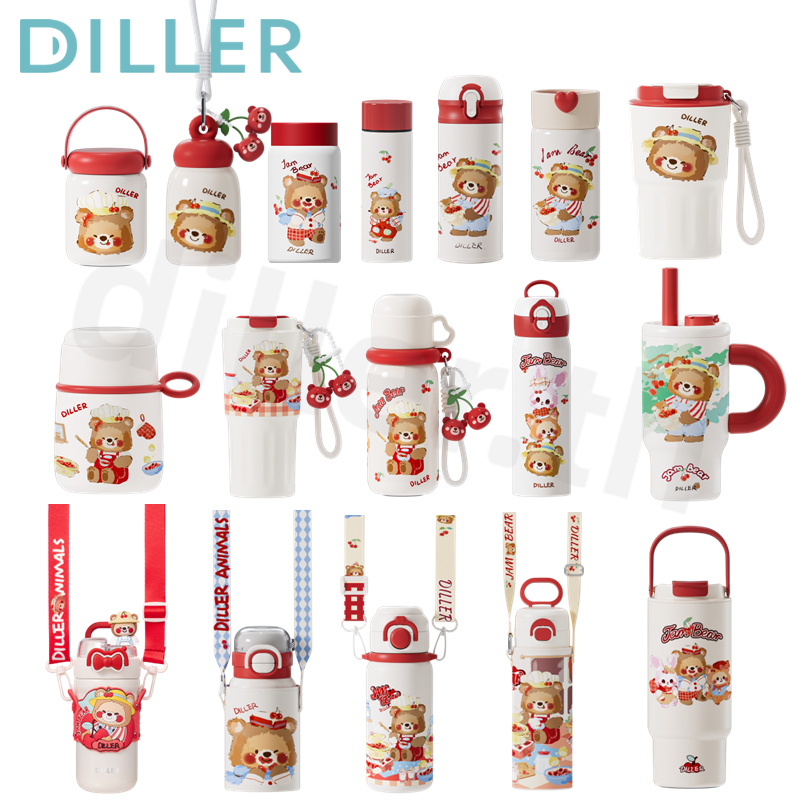 Diller Thermos กระติกน้ําสูญญากาศเก็บความเย็นและร้อนฉนวน 316 ขวดน้ําดื่มสแตนเลส Y04