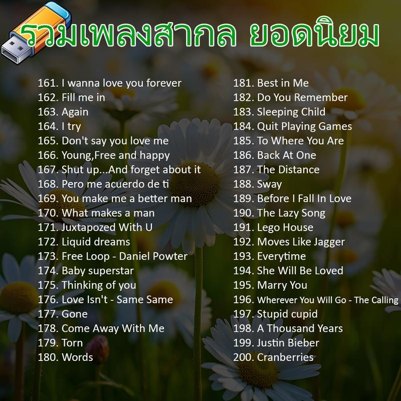 แฟลชไดรฟ์ USB MP3 รวมเพลงสากลฮิตยอดนิยม - รูปที่ 4
