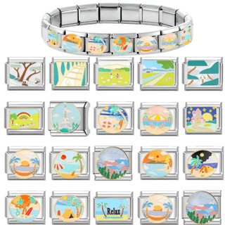 สร้อยข้อมือสแตนเลส 9 มม. สไตล์อิตาลี สำหรับคนชอบทำเครื่องประ…