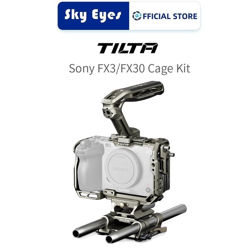 Tilta ชุดกรงกล้องเต็มรูปแบบพร้อมฐานกล้องด้ามจับด้านบนสําหรับ Sony FX3Sony FX30