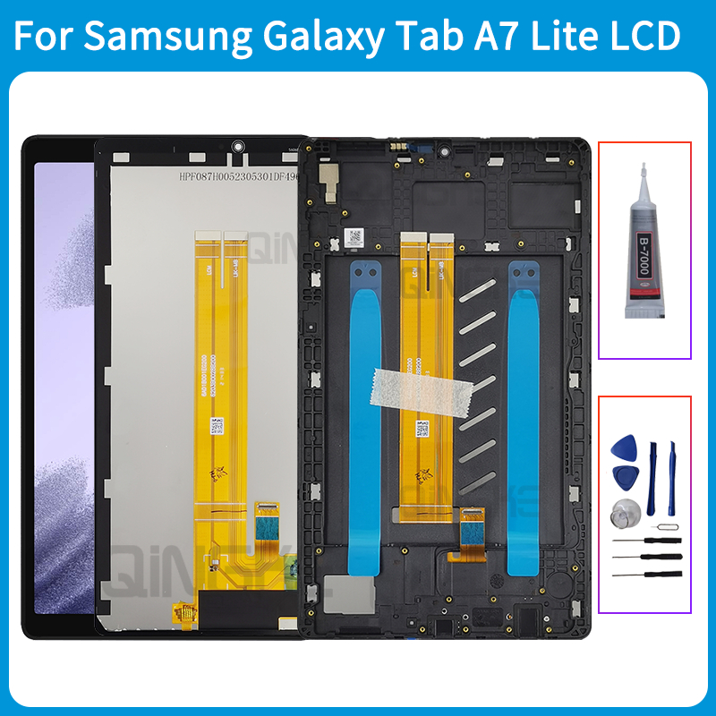 SAMSUNG สําหรับSamsung Galaxy Tab A7 Lite T225 T220 จอแสดงผลLCDกรอบTouch Panel Digitizer T225 T225 ก