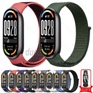 สายรัดข้อมือไนลอนสร้อยข้อมือแบบนุ่มอุปกรณ์เสริมห่วงสําหรับ Xiaomi Smart Band 10 9 8 / Mi Band 10 Ceramic Edition
