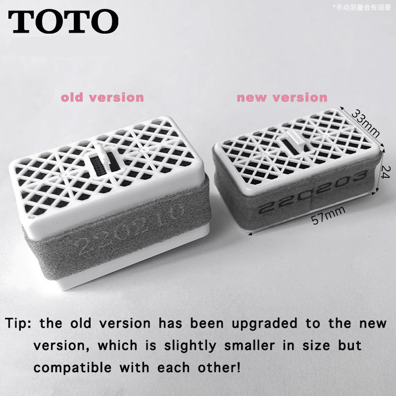 TOTO Washlet ตลับกรองดับกลิ่นฝารองนั่งชักโครกอัจฉริยะระงับกลิ่นกายตัวเร่งปฏิกิริยา SHXCQ03/SHXCQ132 TCF6631/7912/9788/6451 กล่องถ่านไม้ไผ่กําจัดกลิ่น