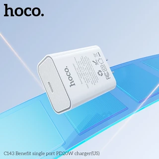 hoco. C143 หัวชาร์จ ชุดชาร์จเร็ว PD20W พอร์ตเดี่ยว Fast Charger อะแดปเตอร์ชาร์จเร็ว
