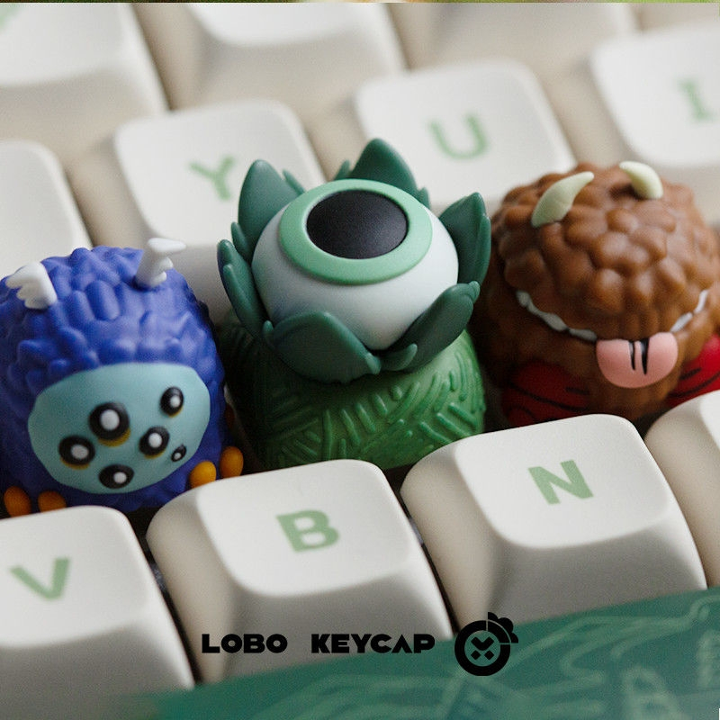 อย่า Starve Themed Keycaps Grogmm Glommer Eyeball Plant Custom Mechanical Keyboard Keys Cherry MX Pr