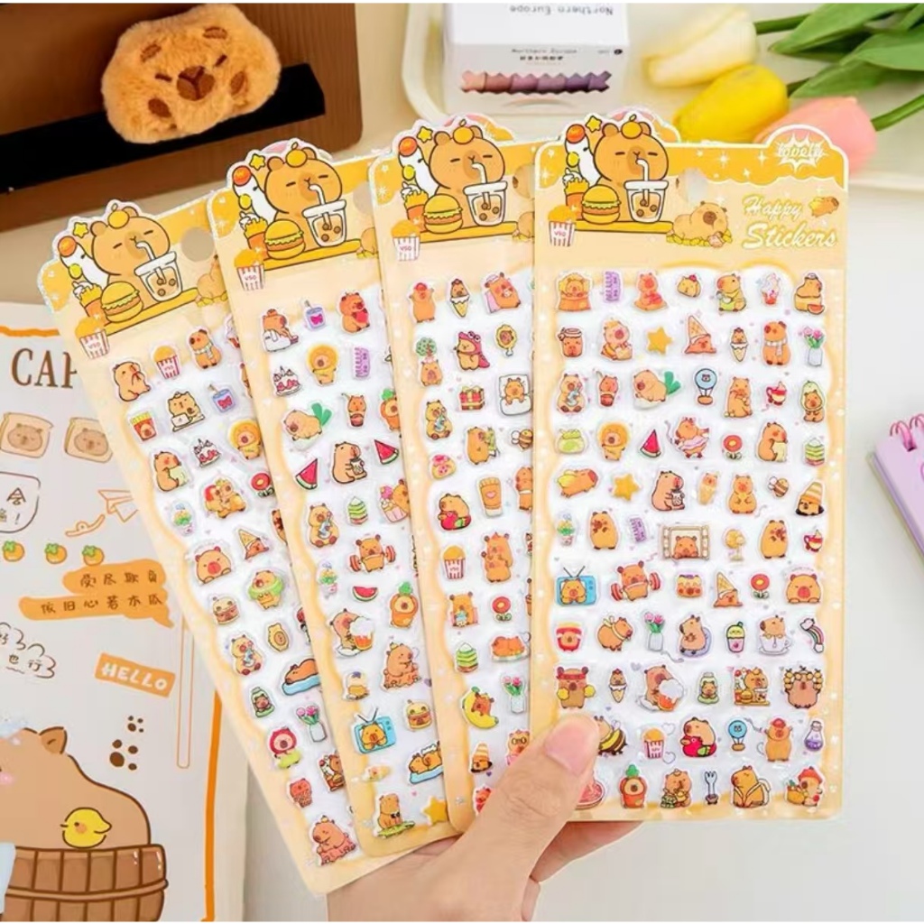 สติ๊กเกอร์ 3D ฟองน้ํา Capybara แบบมินิ