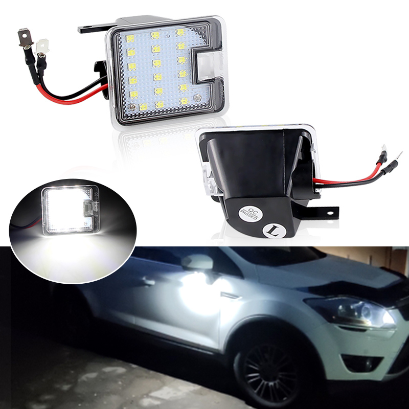 2pcs LED ภายใต้ด้านข้างกระจกมองหลังสําหรับ Ford S-Max C-Max C214 C344 Escape Focus C346 Galaxy WA6 K
