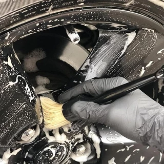 ชุดล้างรถ แปรง detailing แปรงล้างรถ แปรงล้างรถขนหมูป่า อุปกรณ์ทำความสะอาดรถ (ชุดสิบชิ้น)