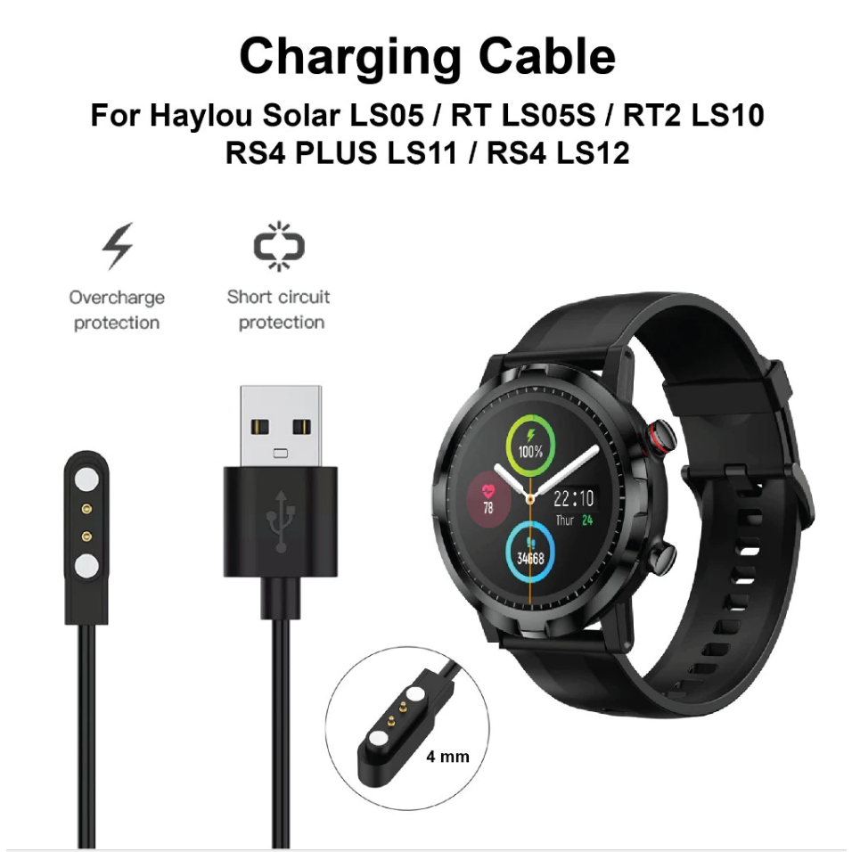 เครื่องชาร์จ USB สําหรับ Haylou Watch 2 Pro Haylou Solar Lite Haylou GST Lite สมาร์ทวอทช์/นาฬิกาวิ่ง